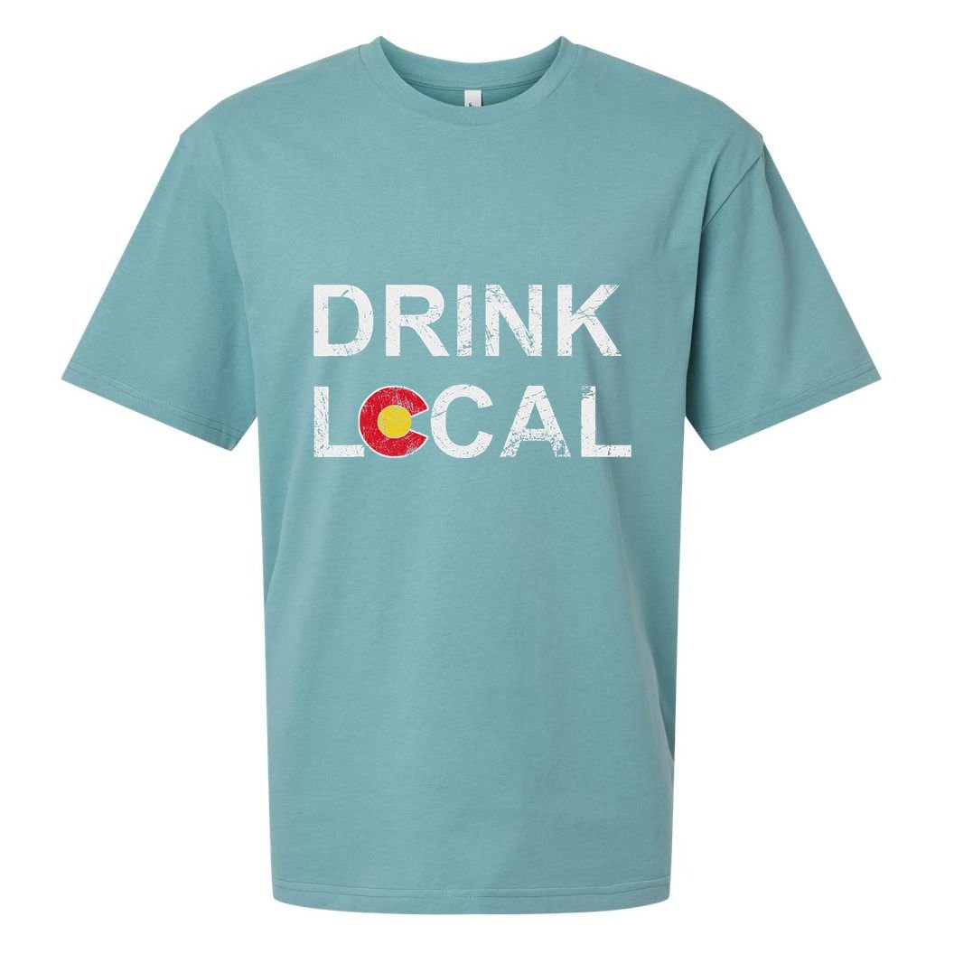 Drink Local Colorado Brewery Craft Beer Sueded Cloud Jersey T-Shirt