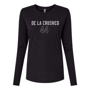 De La Crushed Womens Cotton Relaxed Long Sleeve T-Shirt