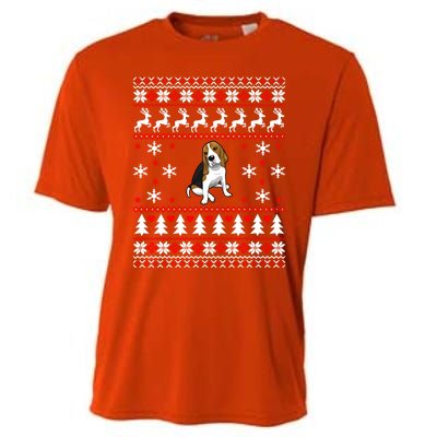 Dog Lover Christmas Funny Gift Beagle Ugly Christmas Cute Gift Cooling Performance Crew T-Shirt