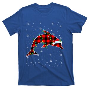 Dolphin Lover Christmas Santa Hat Cute Animals Xmas Lights Gift T-Shirt