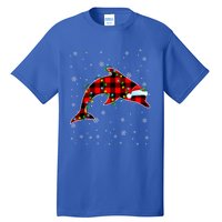 Dolphin Lover Christmas Santa Hat Cute Animals Xmas Lights Gift Tall T-Shirt