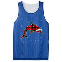 Dolphin Lover Christmas Santa Hat Cute Animals Xmas Lights Gift Mesh Reversible Basketball Jersey Tank