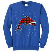 Dolphin Lover Christmas Santa Hat Cute Animals Xmas Lights Gift Tall Sweatshirt