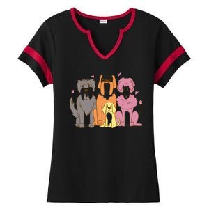 Dog Lover Cute Pet Gift Ladies Halftime Notch Neck Tee