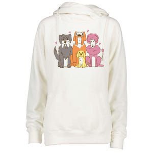 Dog Lover Cute Pet Gift Womens Funnel Neck Pullover Hood