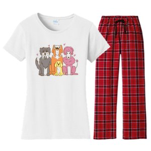 Dog Lover Cute Pet Gift Women's Flannel Pajama Set