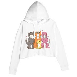 Dog Lover Cute Pet Gift Crop Fleece Hoodie