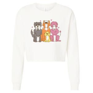 Dog Lover Cute Pet Gift Cropped Pullover Crew