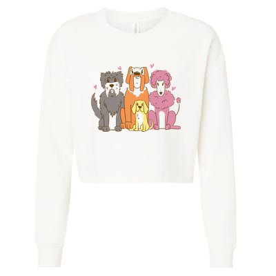 Dog Lover Cute Pet Gift Cropped Pullover Crew