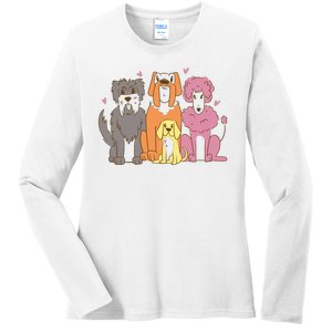 Dog Lover Cute Pet Gift Ladies Long Sleeve Shirt