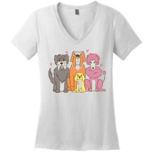 Dog Lover Cute Pet Gift Women's V-Neck T-Shirt