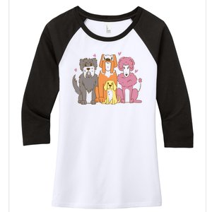 Dog Lover Cute Pet Gift Women's Tri-Blend 3/4-Sleeve Raglan Shirt