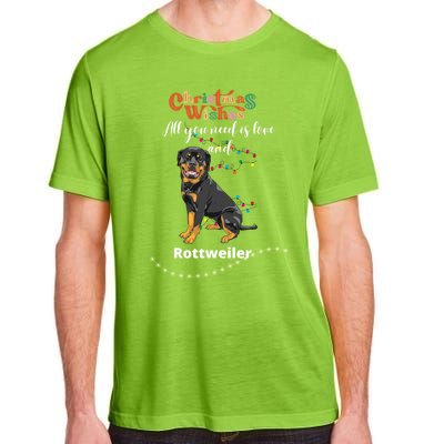 Dog Lovers' Christmas Wishes Rottweiler Xmas Greetings Gift Adult ChromaSoft Performance T-Shirt