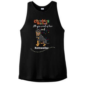 Dog Lovers' Christmas Wishes Rottweiler Xmas Greetings Gift Ladies PosiCharge Tri-Blend Wicking Tank