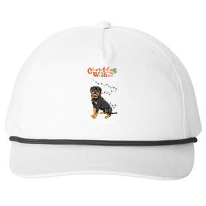 Dog Lovers' Christmas Wishes Rottweiler Xmas Greetings Gift Snapback Five-Panel Rope Hat