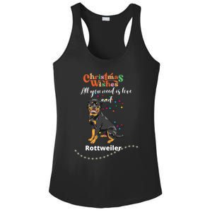 Dog Lovers' Christmas Wishes Rottweiler Xmas Greetings Gift Ladies PosiCharge Competitor Racerback Tank