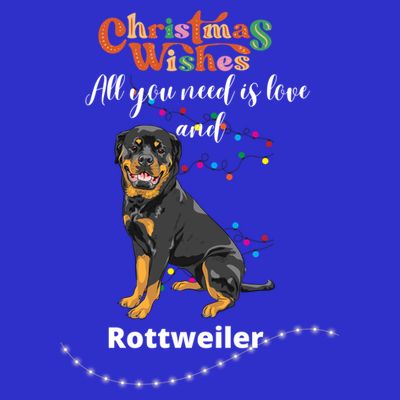 Dog Lovers' Christmas Wishes Rottweiler Xmas Greetings Gift T-Shirt