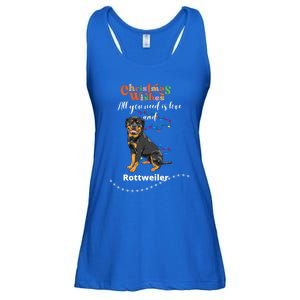 Dog Lovers' Christmas Wishes Rottweiler Xmas Greetings Gift Ladies Essential Flowy Tank