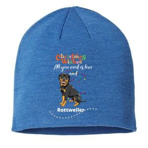 Dog Lovers' Christmas Wishes Rottweiler Xmas Greetings Gift Sustainable Beanie