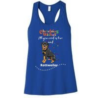 Dog Lovers' Christmas Wishes Rottweiler Xmas Greetings Gift Women's Racerback Tank