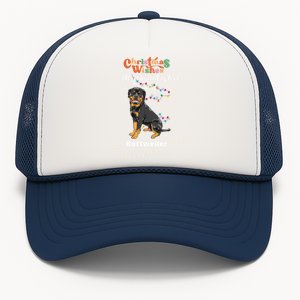 Dog Lovers' Christmas Wishes Rottweiler Xmas Greetings Gift Trucker Hat