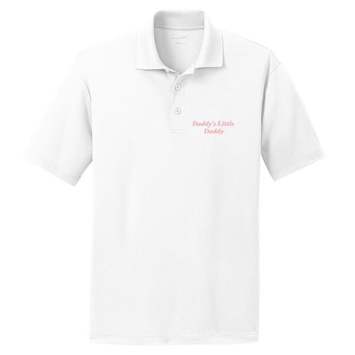 Daddy's Little Daddy Funny PosiCharge RacerMesh Polo