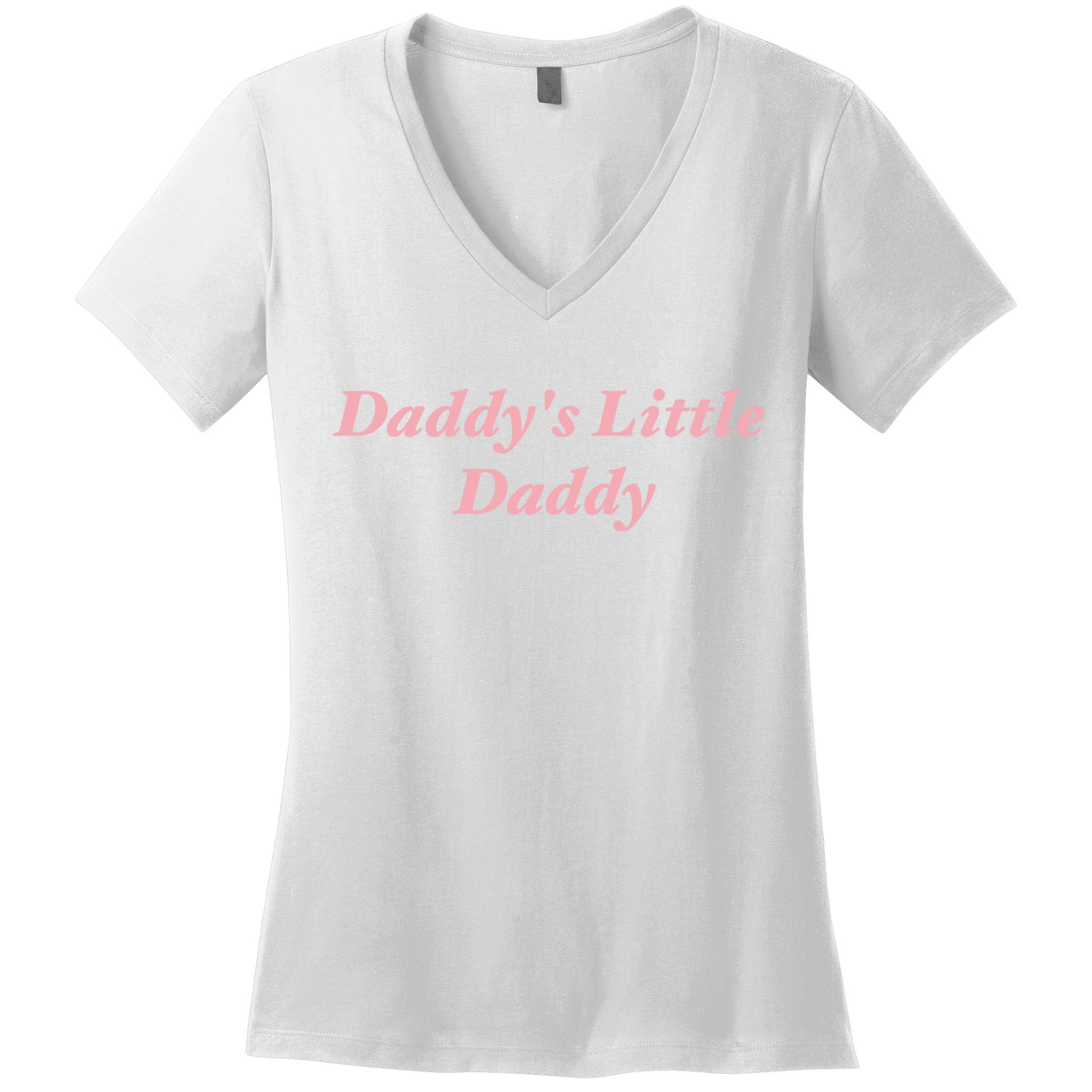 Daddy's Little Daddy Funny Women's V-Neck T-Shirt