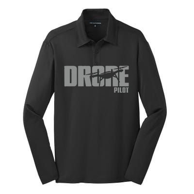 Drone Life Design For Drone Pilot And Drone Operator Silk Touch Performance Long Sleeve Polo