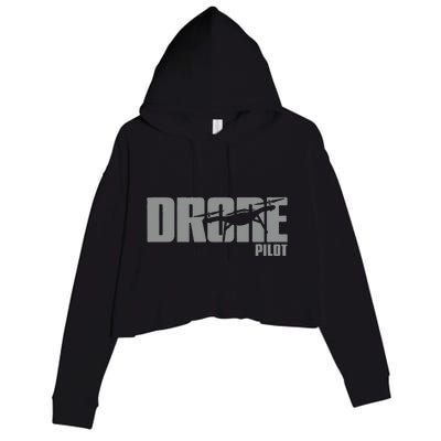 Drone Life Design For Drone Pilot And Drone Operator Crop Fleece Hoodie