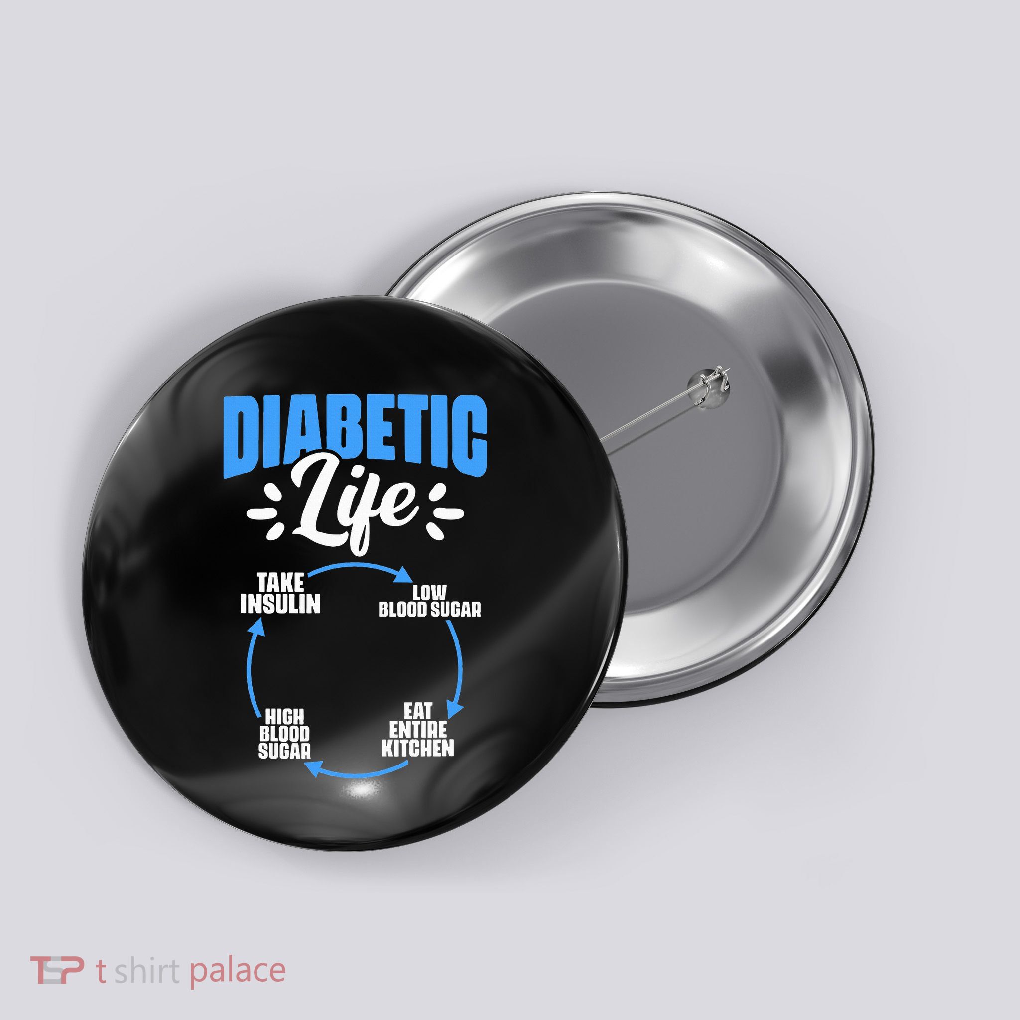 Diabetic Life Diabetes Warrior Diabetes Awareness Button