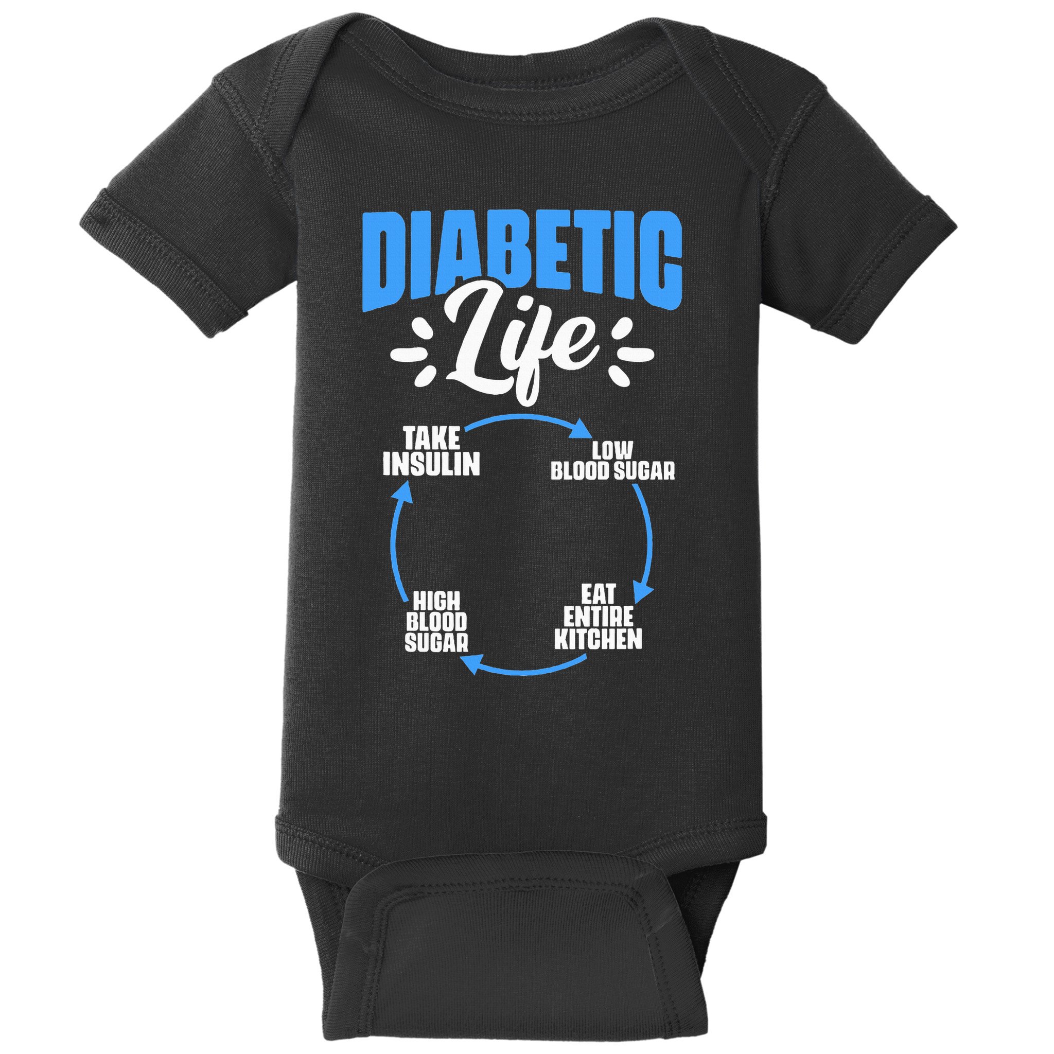 Diabetic Life Diabetes Warrior Diabetes Awareness Baby Bodysuit