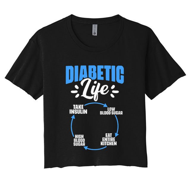 Diabetic Life Diabetes Warrior Diabetes Awareness Crop Top
