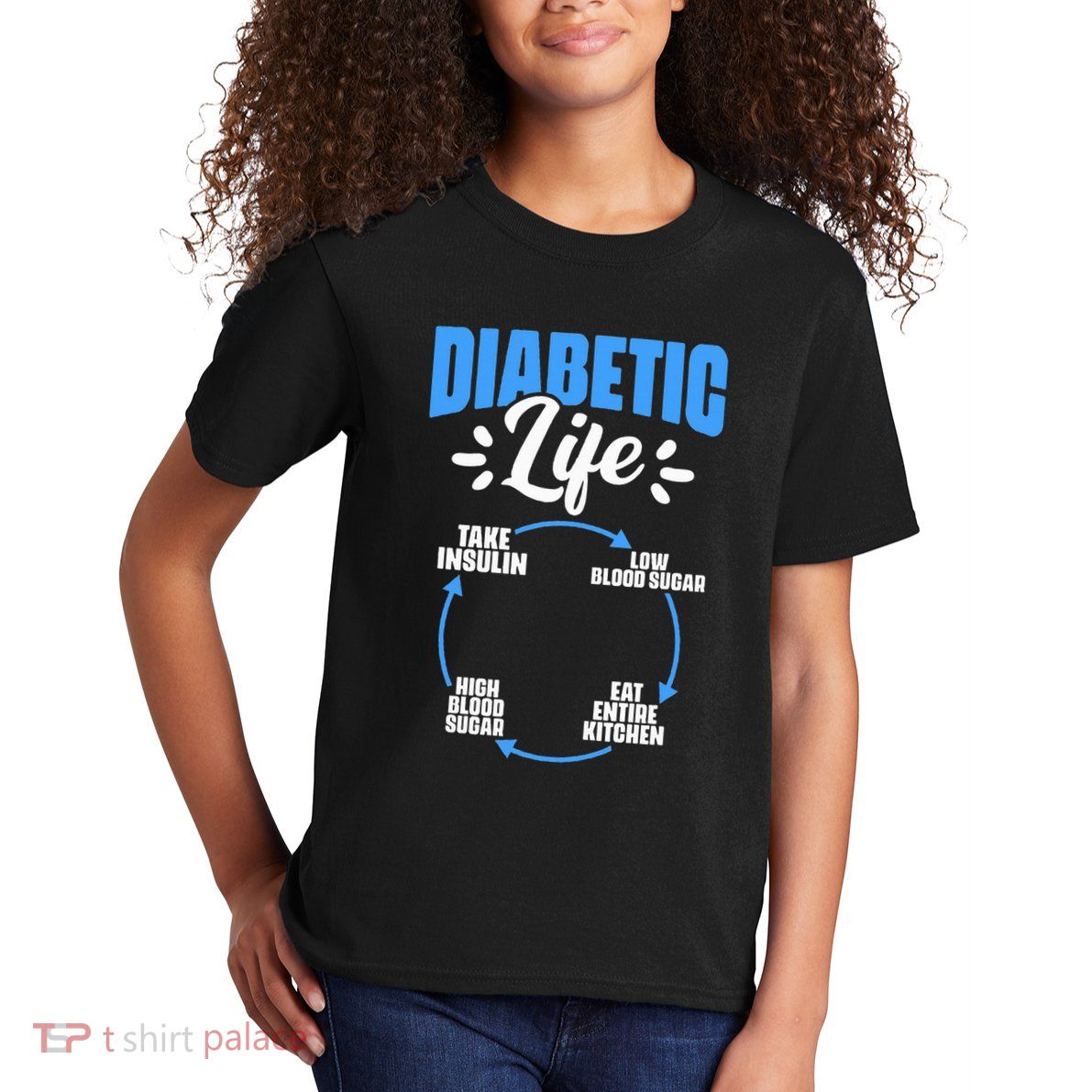 Diabetic Life Diabetes Warrior Diabetes Awareness Kids T-Shirt