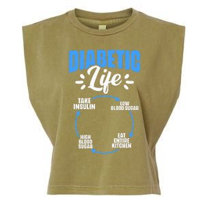 Diabetic Life Diabetes Warrior Diabetes Awareness Garment-Dyed Women's Muscle Tee