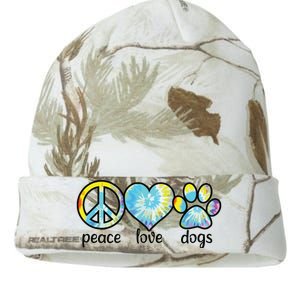 Dog Love Dog Mom Dog Dads Gift Peace Love Dogs Tie Dye Kati Licensed 12" Camo Beanie