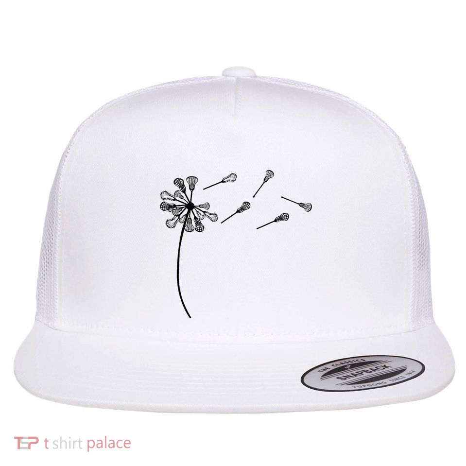 Dandelion Lacrosse Flat Bill Trucker Hat