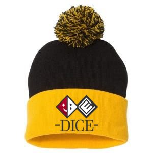 D.I.C.E. Logo Pom Pom 12in Knit Beanie