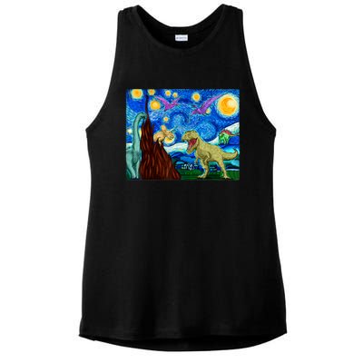 Dinosaur Lover Dinosaur Art T Rex Art Dinosaur Ladies PosiCharge Tri-Blend Wicking Tank