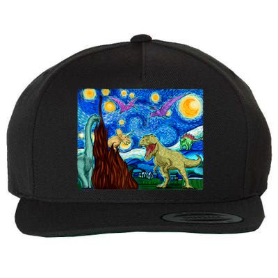 Dinosaur Lover Dinosaur Art T Rex Art Dinosaur Wool Snapback Cap