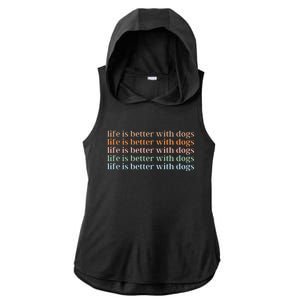 Dog Lover Ladies PosiCharge Tri-Blend Wicking Draft Hoodie Tank