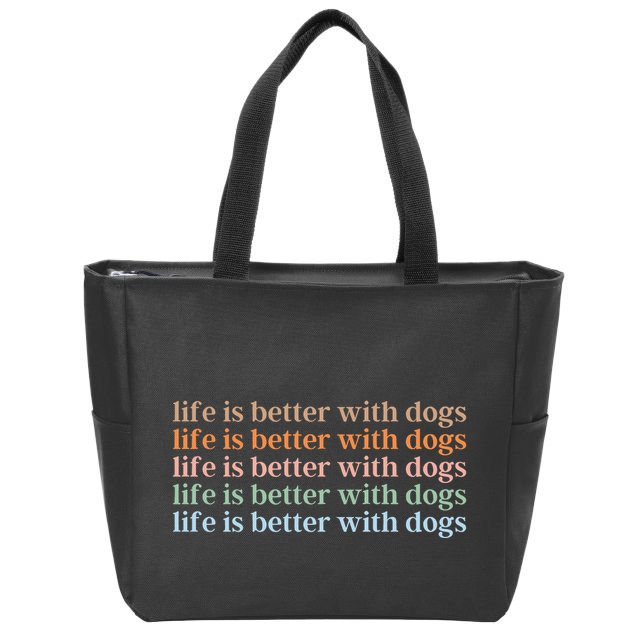 Dog Lover Zip Tote Bag