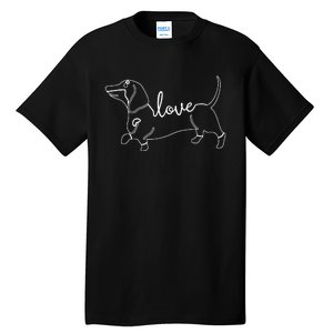 Dachshund Love Doxie Wiener Dog & Puppy Tall T-Shirt