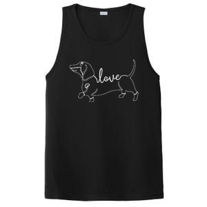 Dachshund Love Doxie Wiener Dog & Puppy PosiCharge Competitor Tank