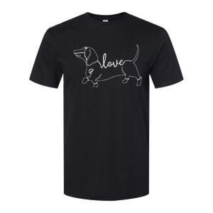 Dachshund Love Doxie Wiener Dog & Puppy Softstyle CVC T-Shirt