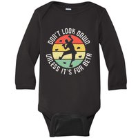 Dont Look Down Unless Its For Beta Sport Climbing Baby Long Sleeve Bodysuit