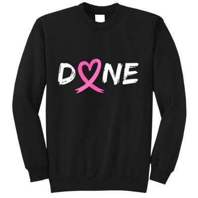 Done Last Day Of Radiation Chemo Breast Cancer Love Heart Sweatshirt