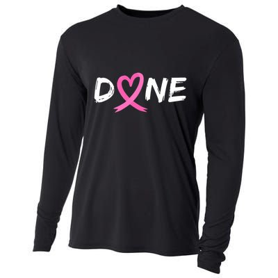 Done Last Day Of Radiation Chemo Breast Cancer Love Heart Cooling Performance Long Sleeve Crew