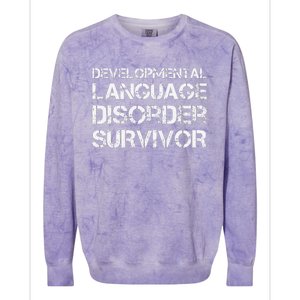 Developmental Language Disorder Survivor Colorblast Crewneck Sweatshirt