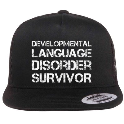 Developmental Language Disorder Survivor Flat Bill Trucker Hat