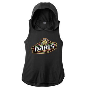 Darts Logo Ladies PosiCharge Tri-Blend Wicking Draft Hoodie Tank